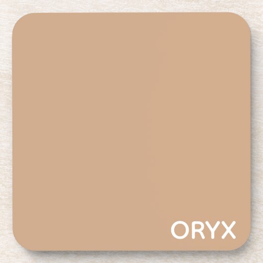 oryx-braune Farbe Getränkeuntersetzer (Vorderseite)