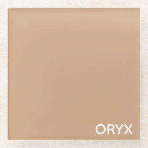 oryx-braune Farbe Glasuntersetzer