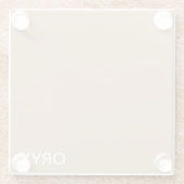 oryx-braune Farbe Glasuntersetzer (Rückseite)