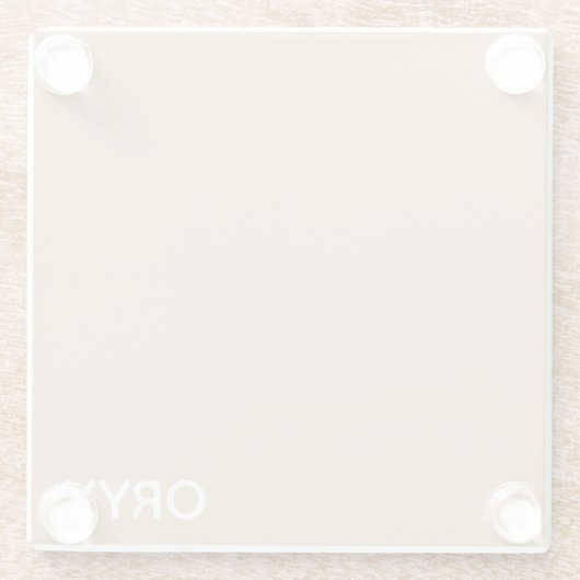 oryx-braune Farbe Glasuntersetzer (Rückseite)