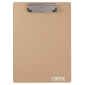 oryx-braune Farbe Klemmbrett (Vorderseite)