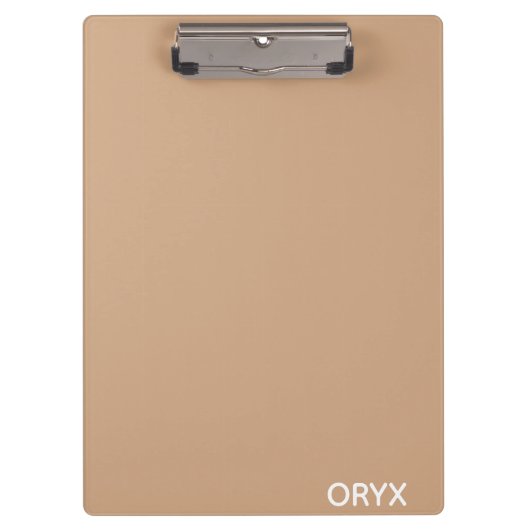 oryx-braune Farbe Klemmbrett (Vorderseite)