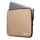 oryx-braune Farbe Laptopschutzhülle (Vorderseite Links)