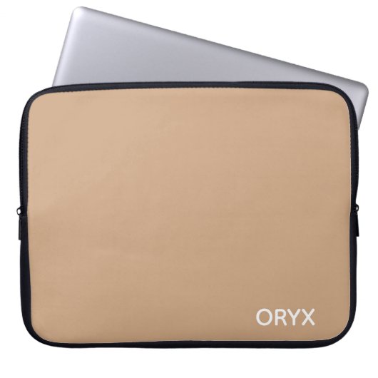 oryx-braune Farbe Laptopschutzhülle (Vorderseite)