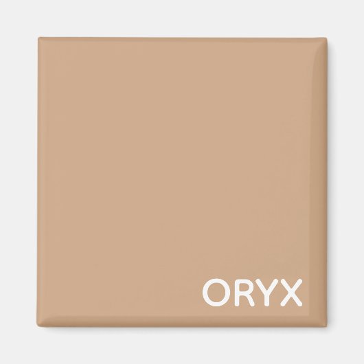 oryx-braune Farbe Magnet (Vorne)