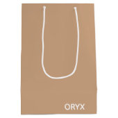 oryx-braune Farbe Mittlere Geschenktüte (Rückseite)