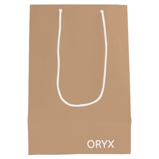oryx-braune Farbe Mittlere Geschenktüte (Rückseite)
