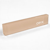oryx-braune Farbe Namensplakette