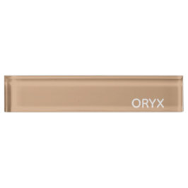 oryx-braune Farbe Namensplakette