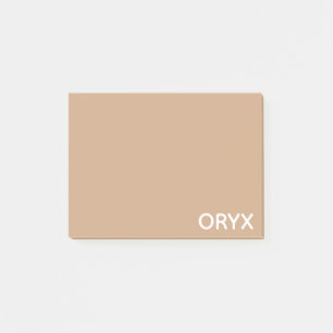 oryx-braune Farbe Post-it Klebezettel