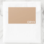 oryx-braune Farbe Rechteckiger Aufkleber (Tasche)