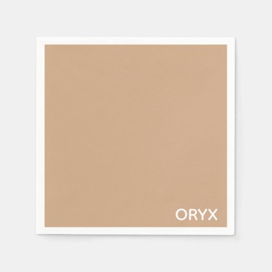 oryx-braune Farbe Serviette (Vorderseite)
