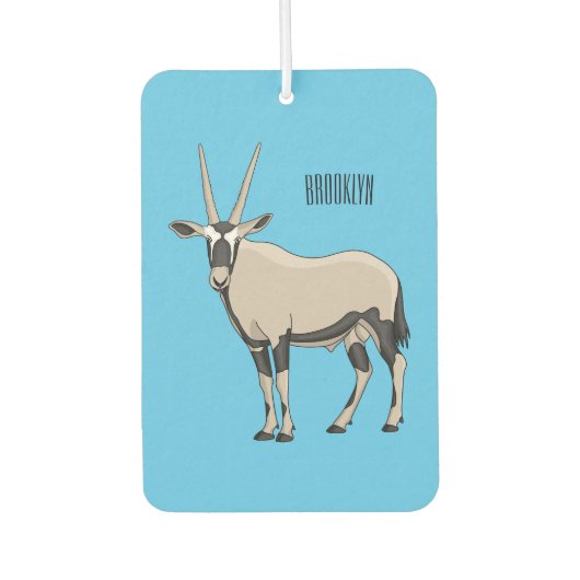 Oryx-Cartoon-Abbildung Autolufterfrischer (Vorderseite)