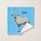 Oryx-Cartoon-Abbildung Badhandtuch Set (Waschlappen)