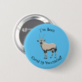 Oryx-Cartoon-Abbildung Button (Vorne & Hinten)