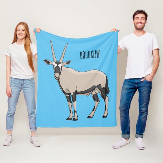 Oryx-Cartoon-Abbildung Fleecedecke (Beispiel)
