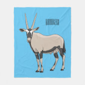 Oryx-Cartoon-Abbildung Fleecedecke (Vorderseite)
