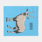 Oryx-Cartoon-Abbildung Fleecedecke (Vorderseite (Horizontal))
