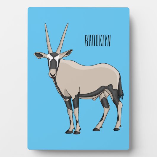 Oryx-Cartoon-Abbildung Fotoplatte (Vorderseite)