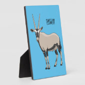 Oryx-Cartoon-Abbildung Fotoplatte (Seite)