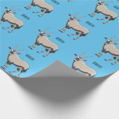 Oryx-Cartoon-Abbildung Geschenkpapier (Ecke)