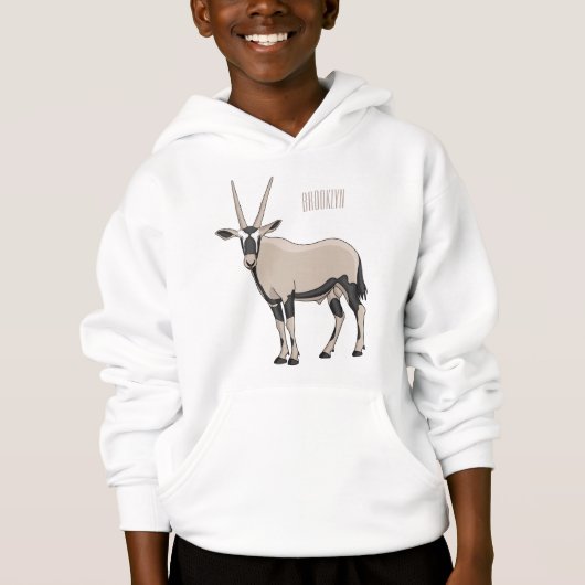 Oryx-Cartoon-Abbildung Hoodie (Vorderseite)