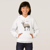 Oryx-Cartoon-Abbildung Hoodie (Vorne ganz)