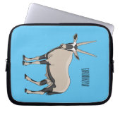 Oryx-Cartoon-Abbildung Laptopschutzhülle (Vorderseite)