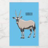 Oryx-Cartoon-Abbildung Lebensmitteletikett (Einzelnes Label)