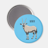 Oryx-Cartoon-Abbildung Magnet (Vorderseite/Rückseite)