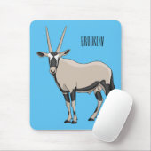Oryx-Cartoon-Abbildung Mousepad (Mit Mouse)