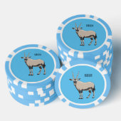 Oryx-Cartoon-Abbildung Pokerchips (Stapel)