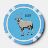 Oryx-Cartoon-Abbildung Pokerchips (Rückseite)