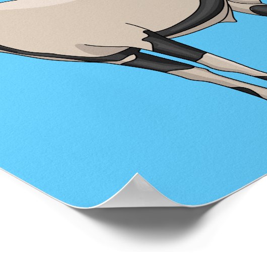 Oryx-Cartoon-Abbildung Poster (Ecke)