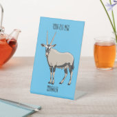 Oryx-Cartoon-Abbildung Sockelschild (In SItu)