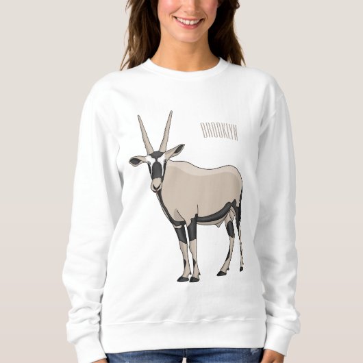Oryx-Cartoon-Abbildung Sweatshirt (Vorderseite)