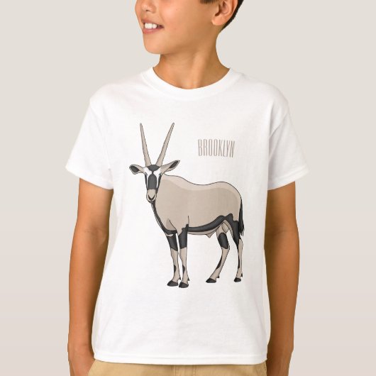 Oryx-Cartoon-Abbildung T-Shirt (Vorderseite)