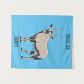 Oryx-Cartoon-Abbildung Wandteppich (Vorderseite (Horizontal))