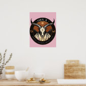 Oryx Logo – Elegante Antilopen-Silhouette Poster (Küche)