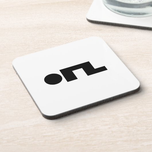 ORZ Emoticon Kaomoji Emoji Getränkeuntersetzer (Linke Seite)