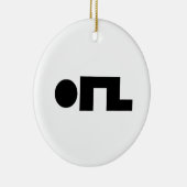 ORZ Emoticon Kaomoji Emoji Keramik Ornament (Rechts)