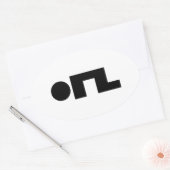 ORZ Emoticon Kaomoji Emoji Ovaler Aufkleber (Umschlag)