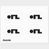 ORZ Emoticon Kaomoji Emoji Ovaler Aufkleber (Blatt)