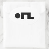 ORZ Emoticon Kaomoji Emoji Ovaler Aufkleber (Tasche)