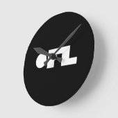 ORZ Emoticon Kaomoji Emoji Runde Wanduhr (Winkel)