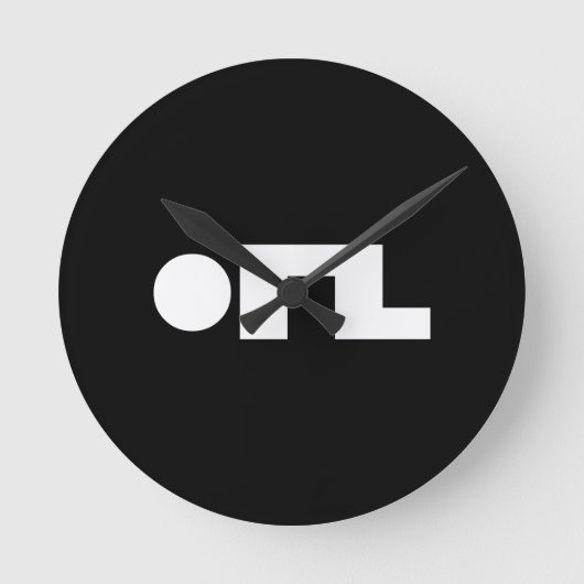 ORZ Emoticon Kaomoji Emoji Runde Wanduhr (Vorderseite)