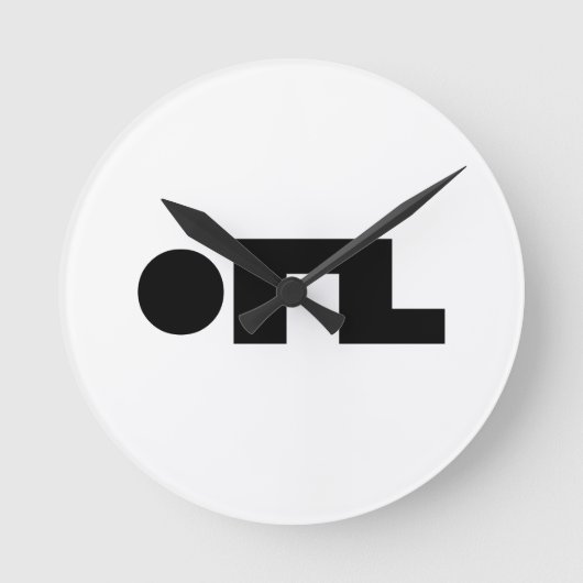 ORZ Emoticon Kaomoji Emoji Runde Wanduhr (Vorderseite)