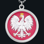 Orzeł Biały Anhänger Versilberte Kette<br><div class="desc">Das Orzeł Biały oder "der weiße Adler" auf englisch,  ist Polens vorstehendstes Symbol als Staat.</div>