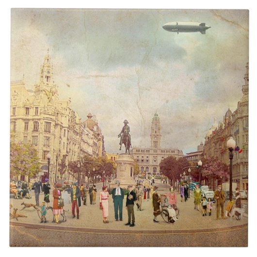 Os Aliados, Porto. 1935 Fliese (Vorderseite)