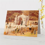 Os Avestruzes de Ponte de Lima / The Ostriches Karte (Gelbe Blume)